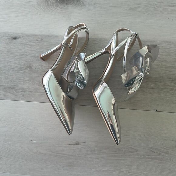 Sam Edleman Halie Pointed Toe Pump Soft Silver 9 NWT IN BOX - Picture 12 of 14